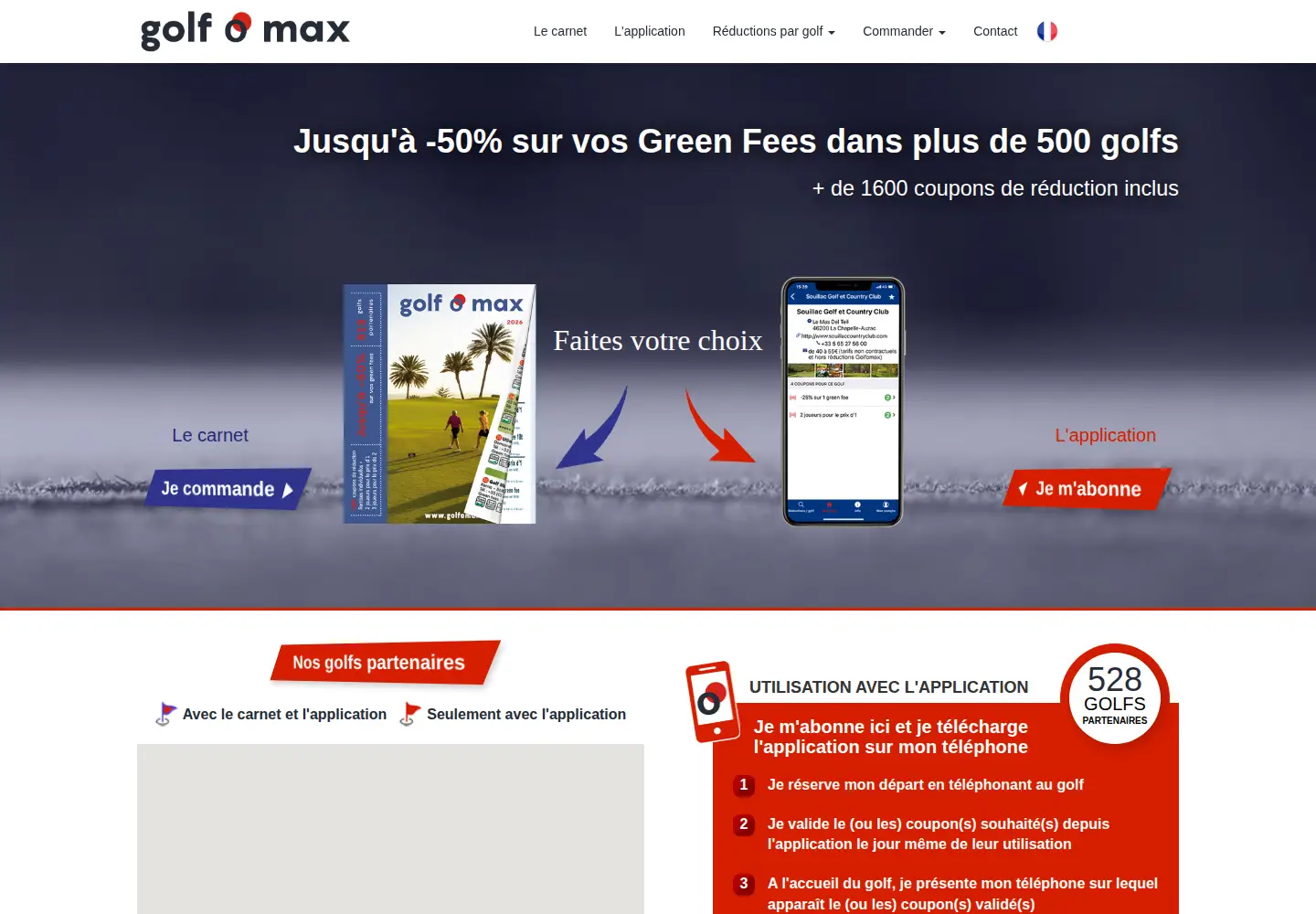 Captured homepage of golfomax.fr in the current scan