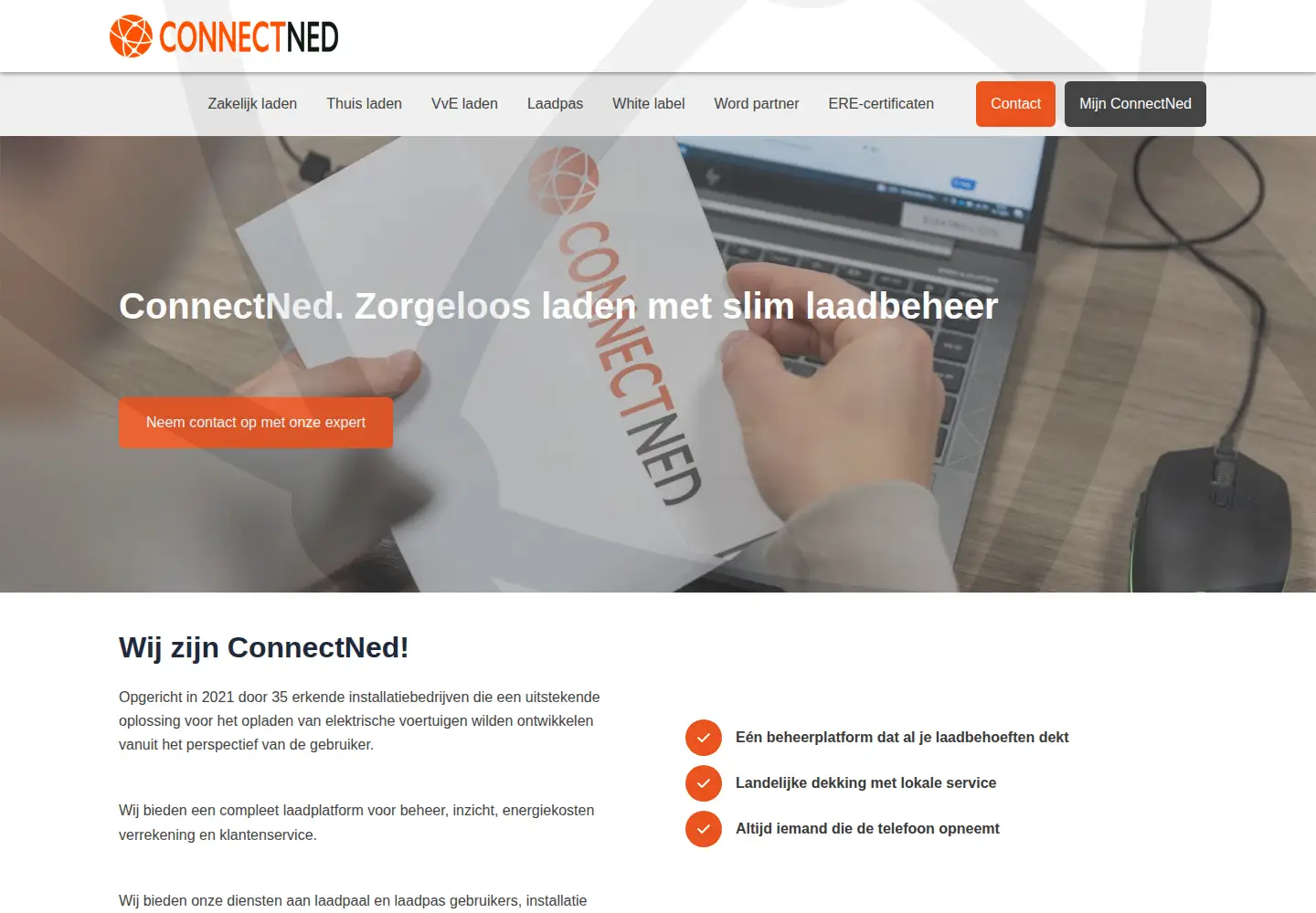 Screenshot of connectned.nl