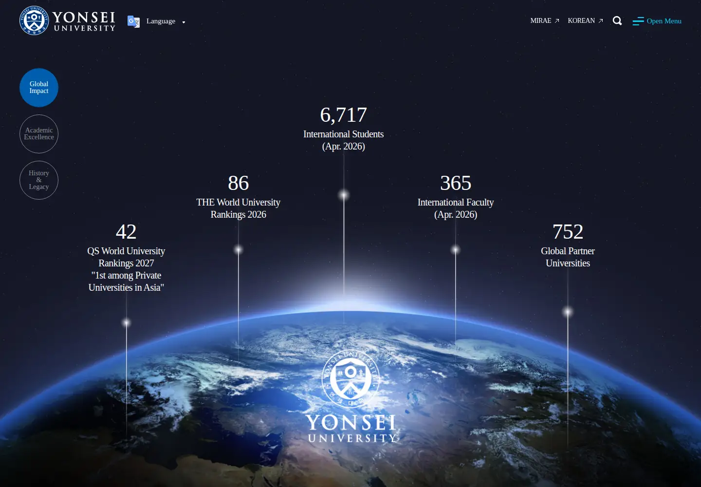 Screenshot of yonsei.ac.kr