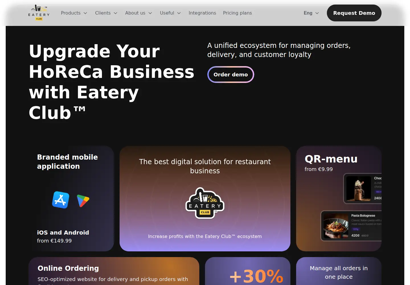 Screenshot of eatery.club