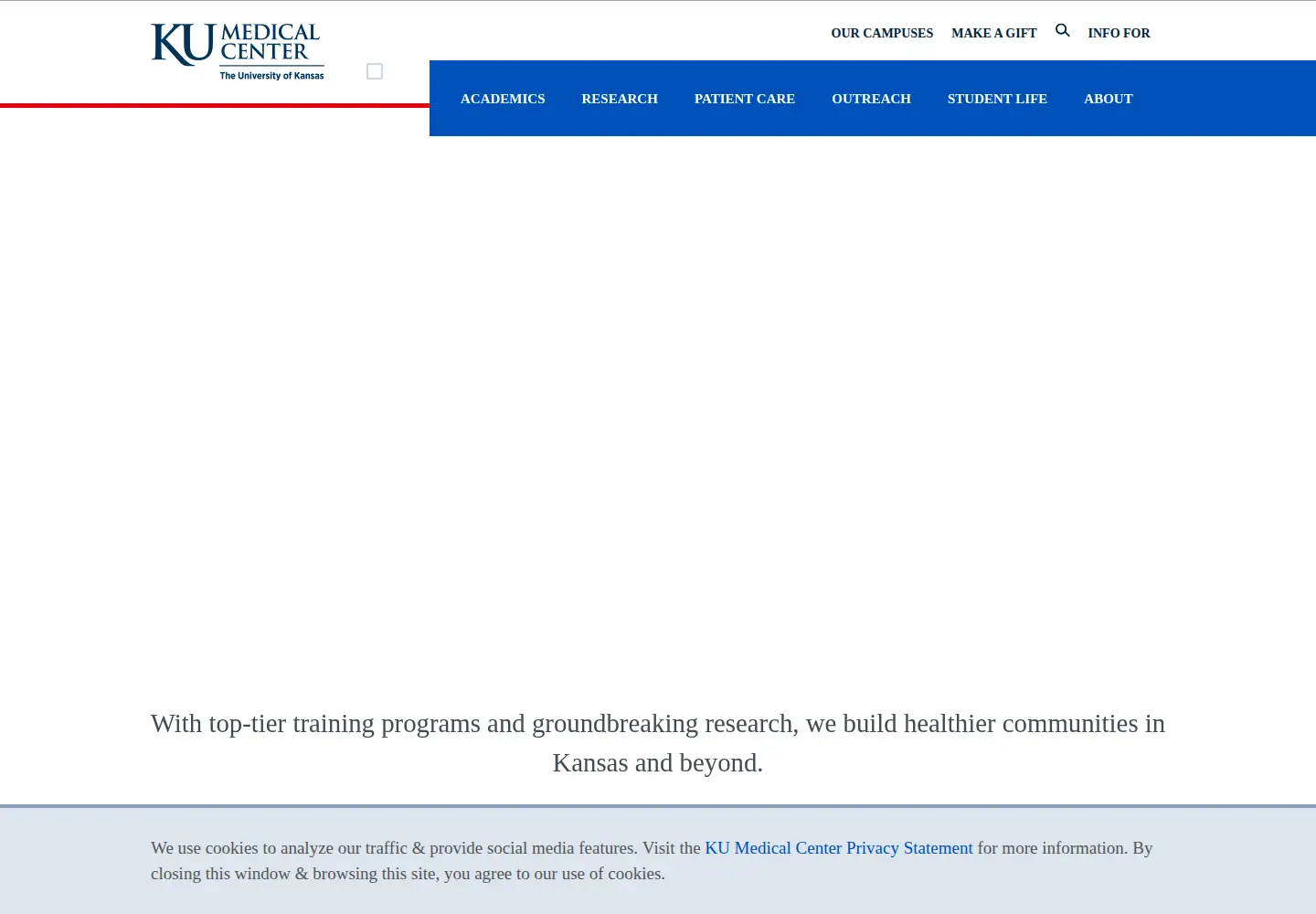 Screenshot of kumc.edu