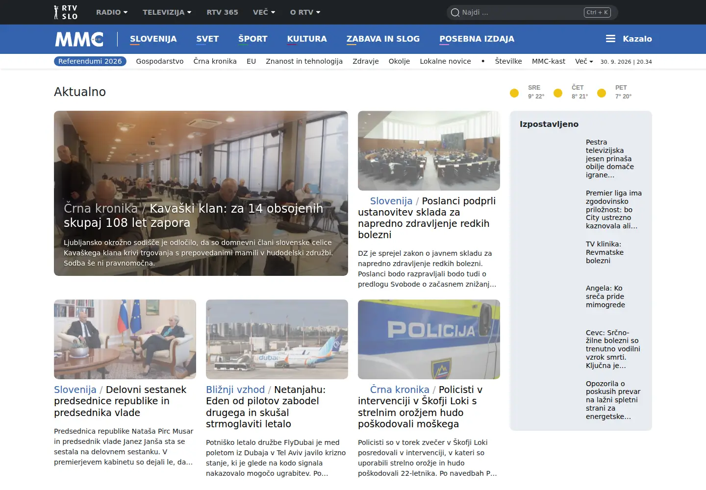 Screenshot of rtvslo.si