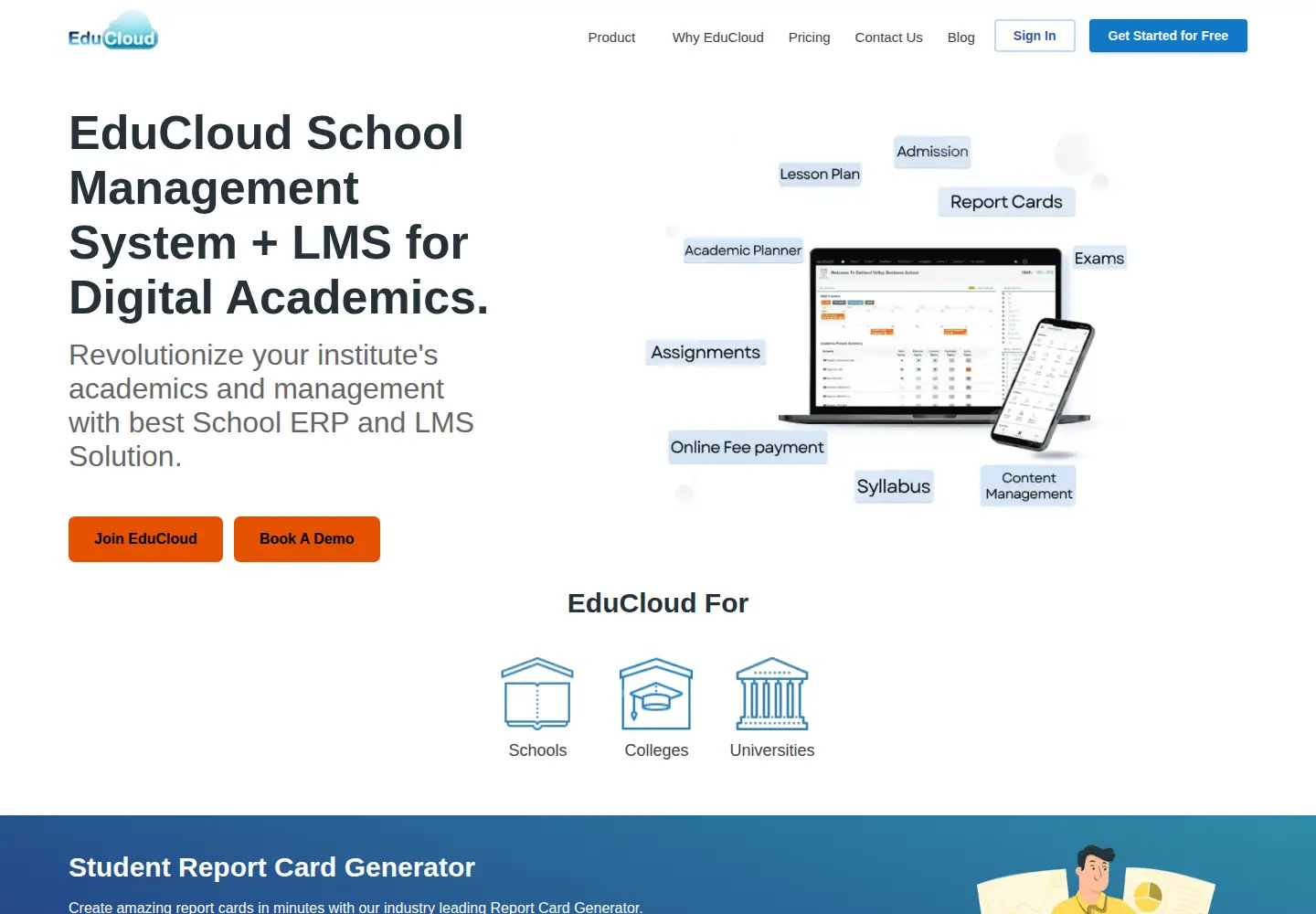 Screenshot of educloud.app