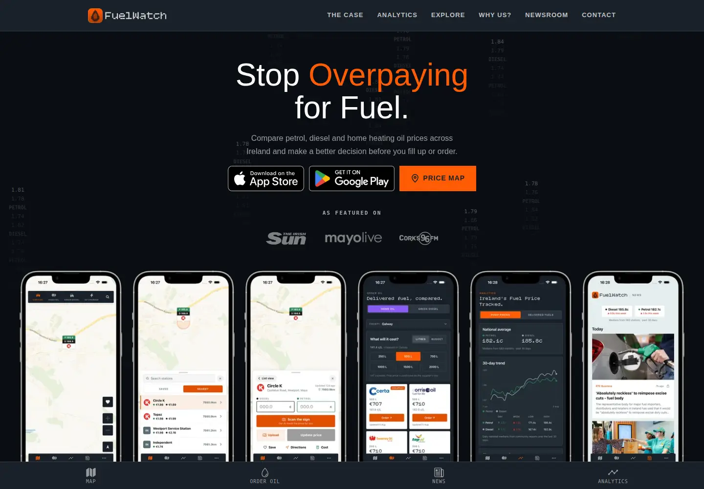Screenshot of fuelwatch.ie