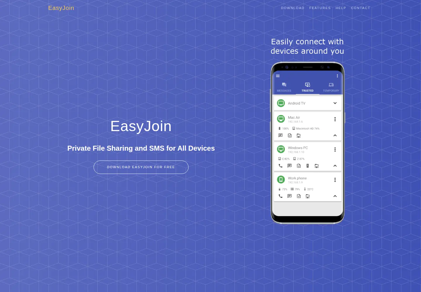 Screenshot of easyjoin.net