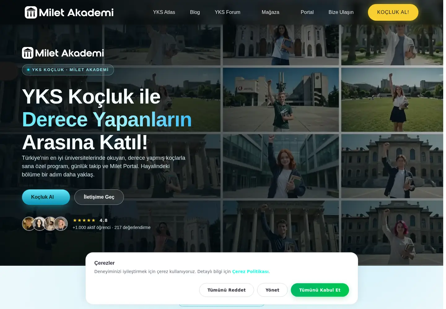 Screenshot of miletakademi.net