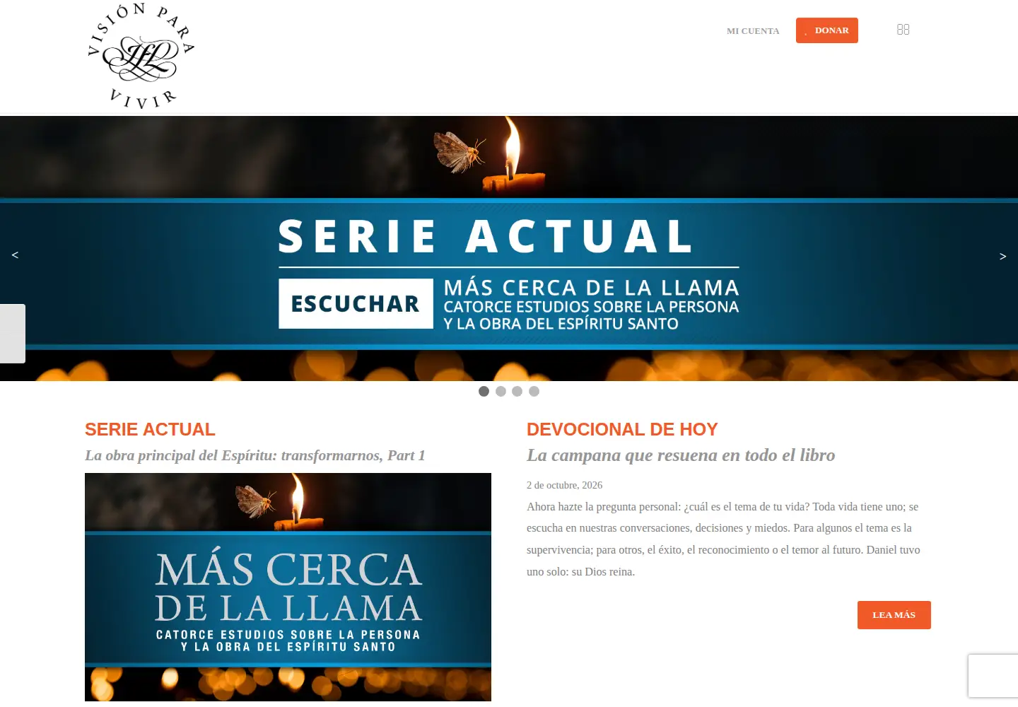 Screenshot of visionparavivir.org