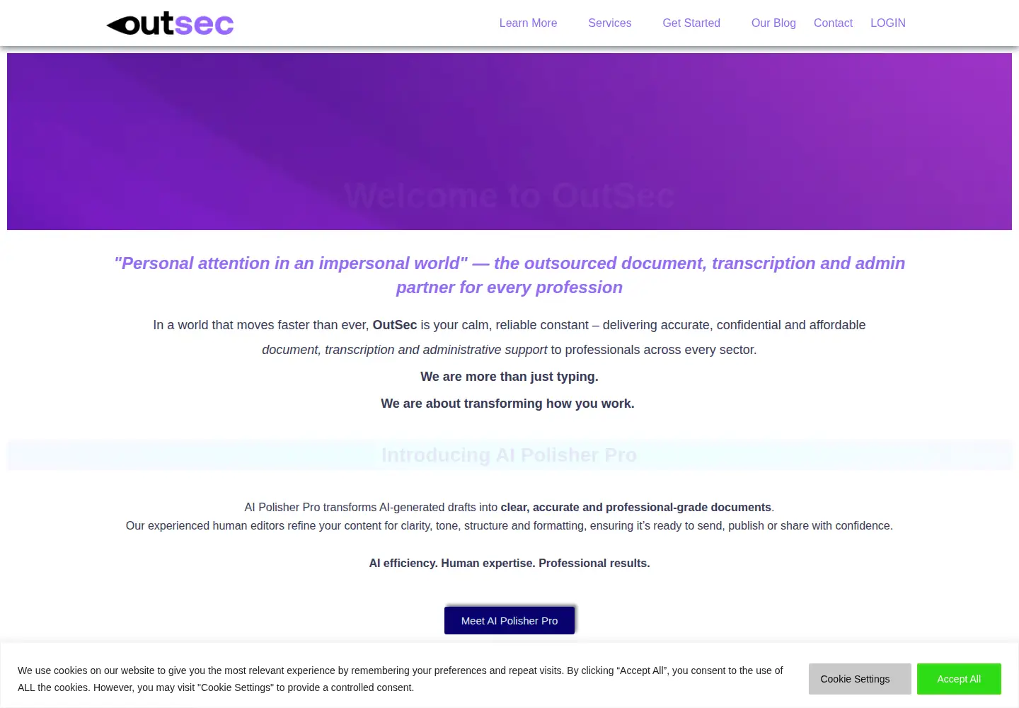 Screenshot of outsec.co.uk