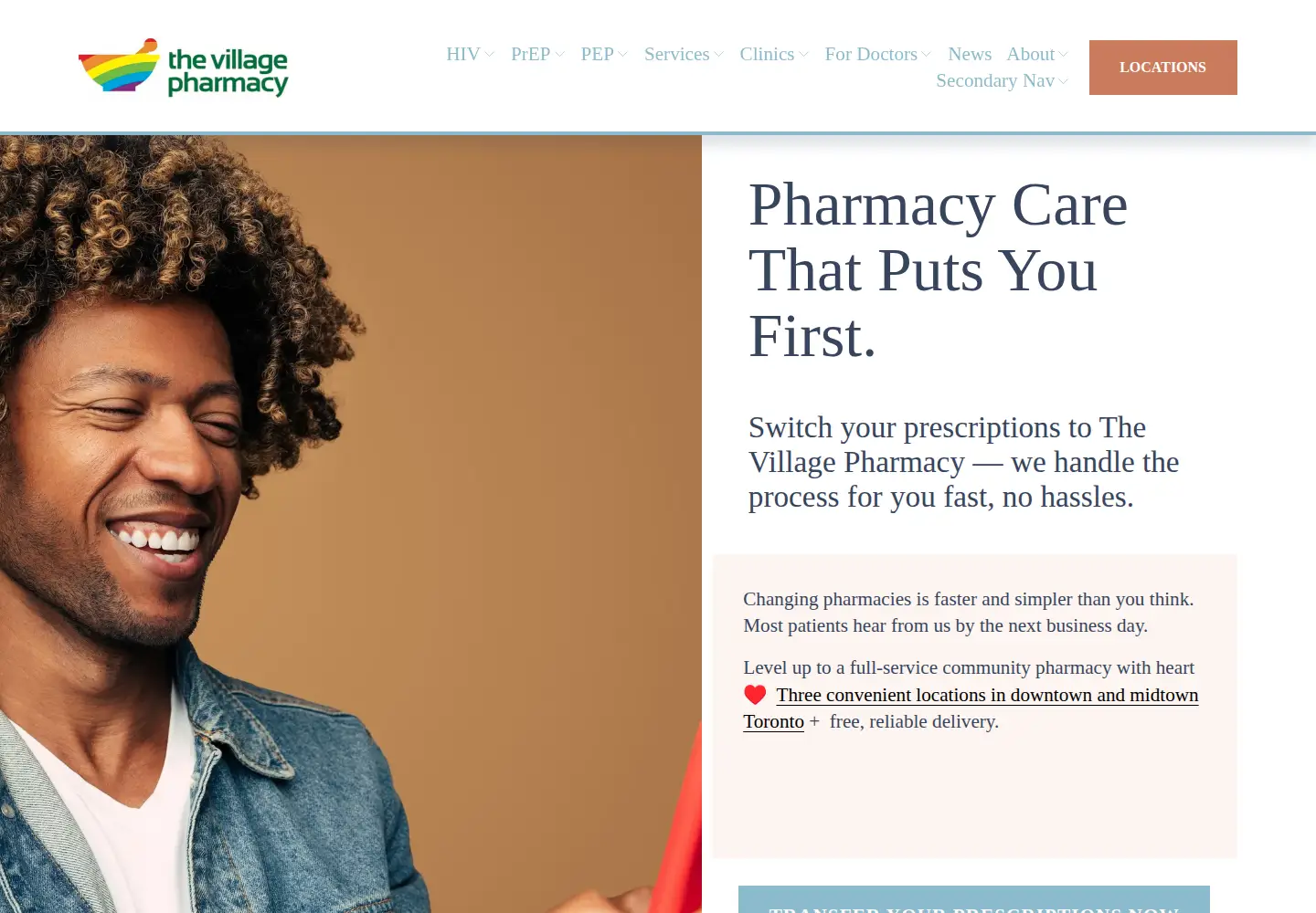 Captured homepage of thevillagepharmacy.ca in the current scan