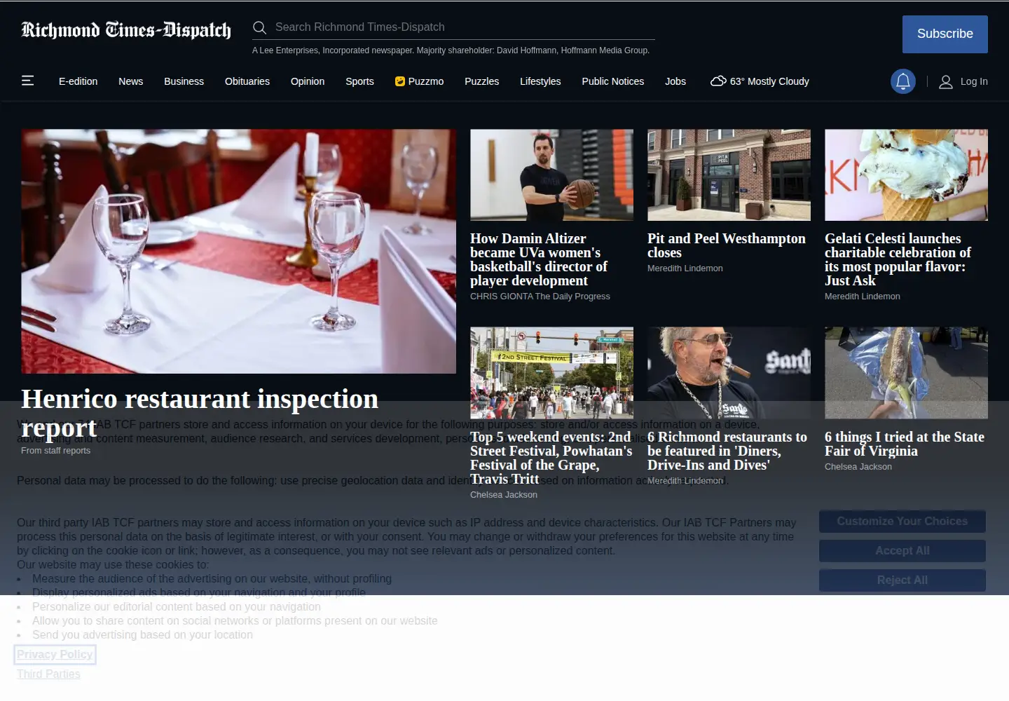 Screenshot of richmond.com