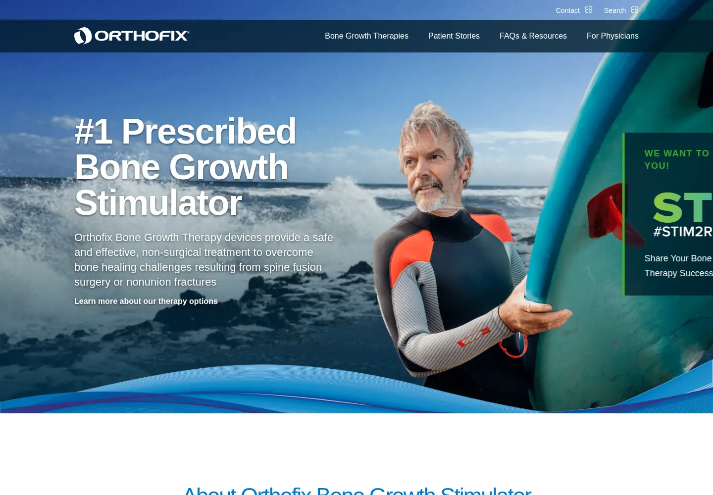 Screenshot of bonegrowththerapy.com