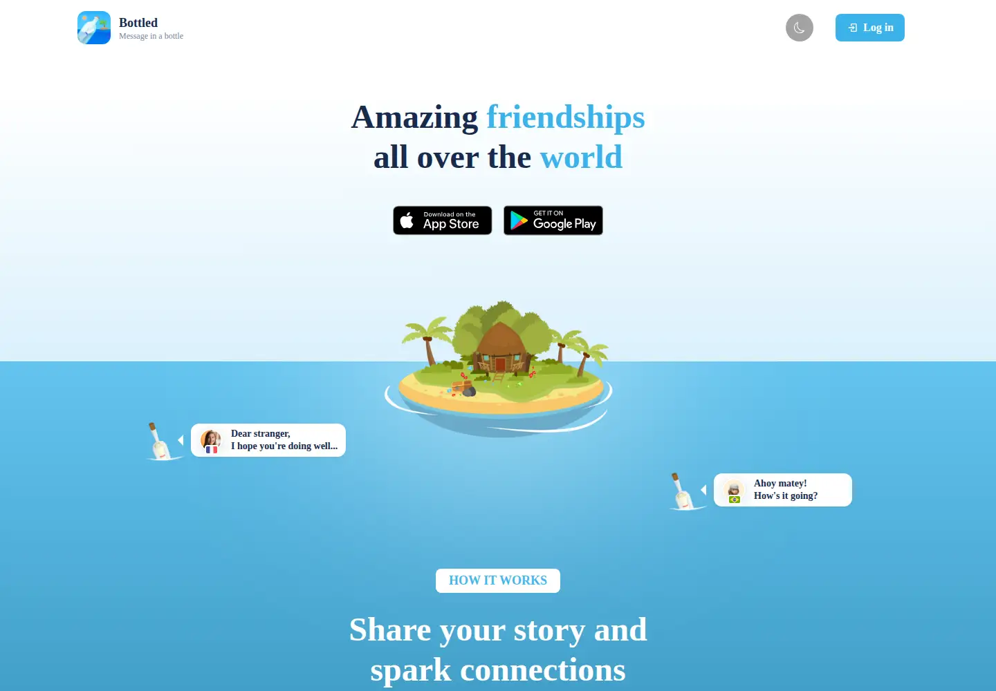 Captured homepage of bottledapp.com in the current scan
