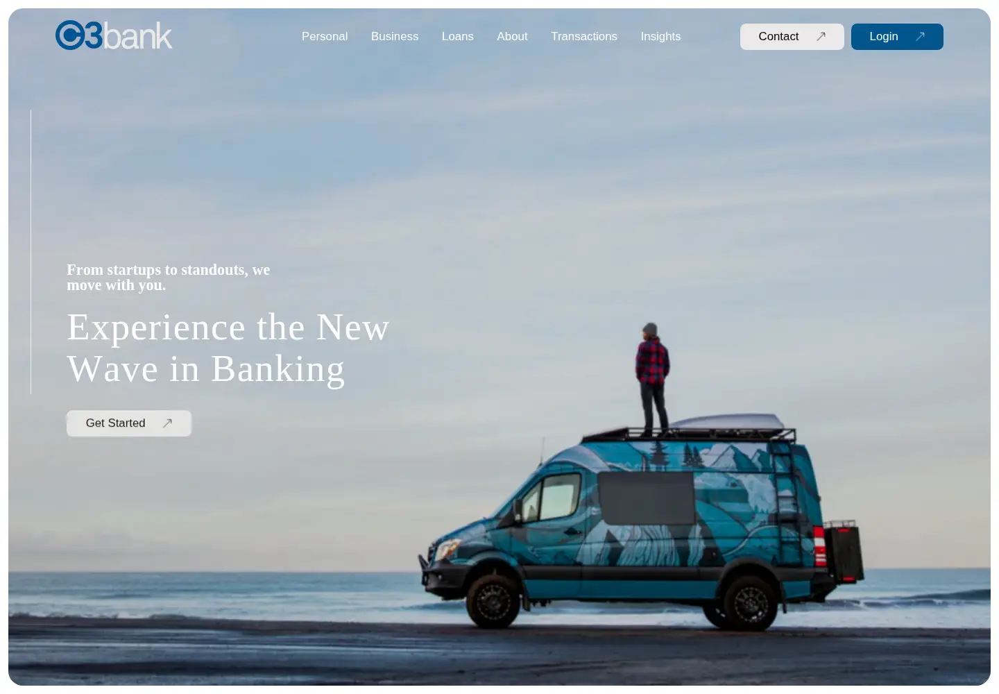 Captured homepage of c3bank.com in the current scan