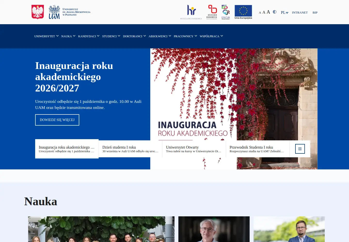 Screenshot of amu.edu.pl
