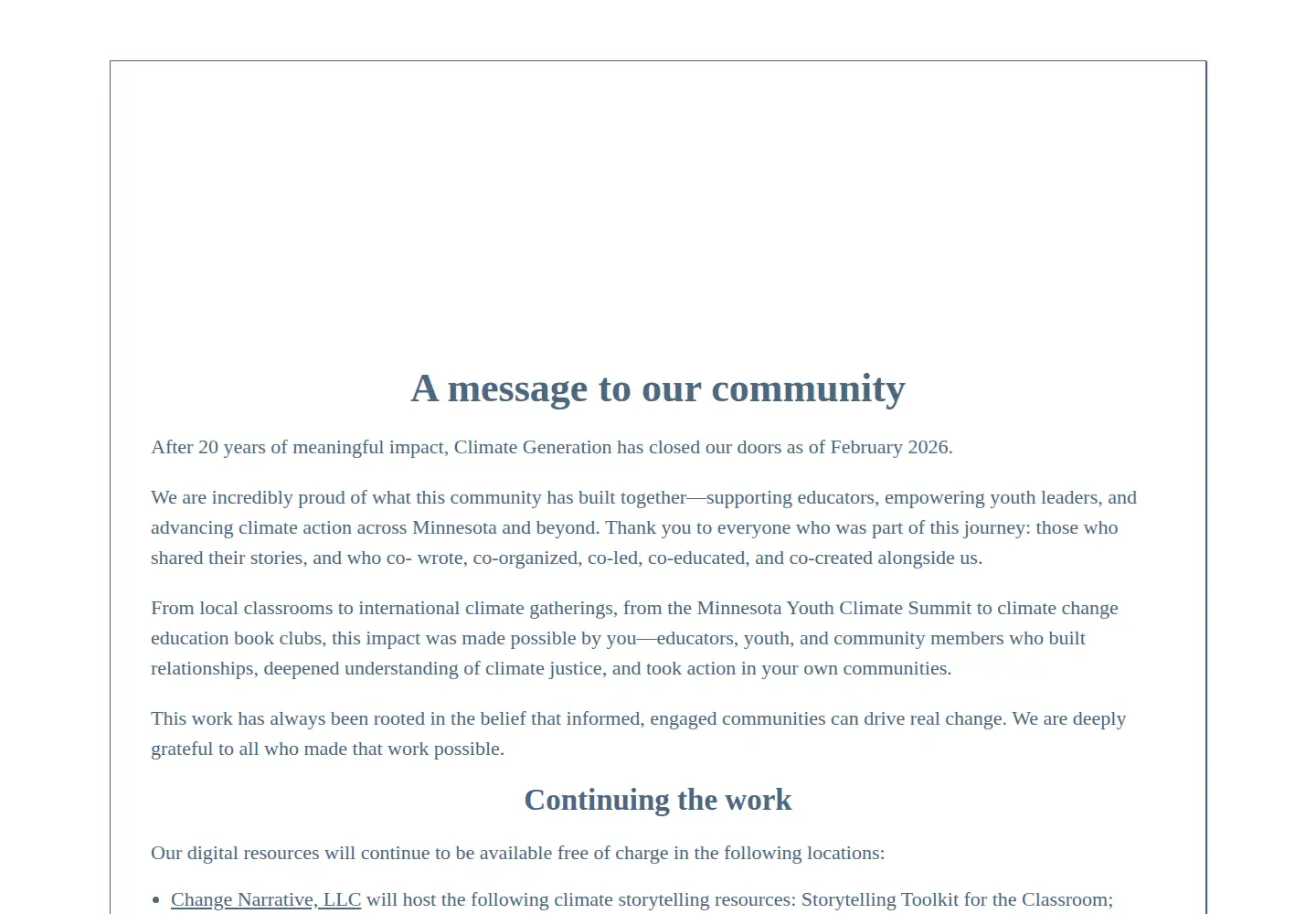 Screenshot of climategen.org