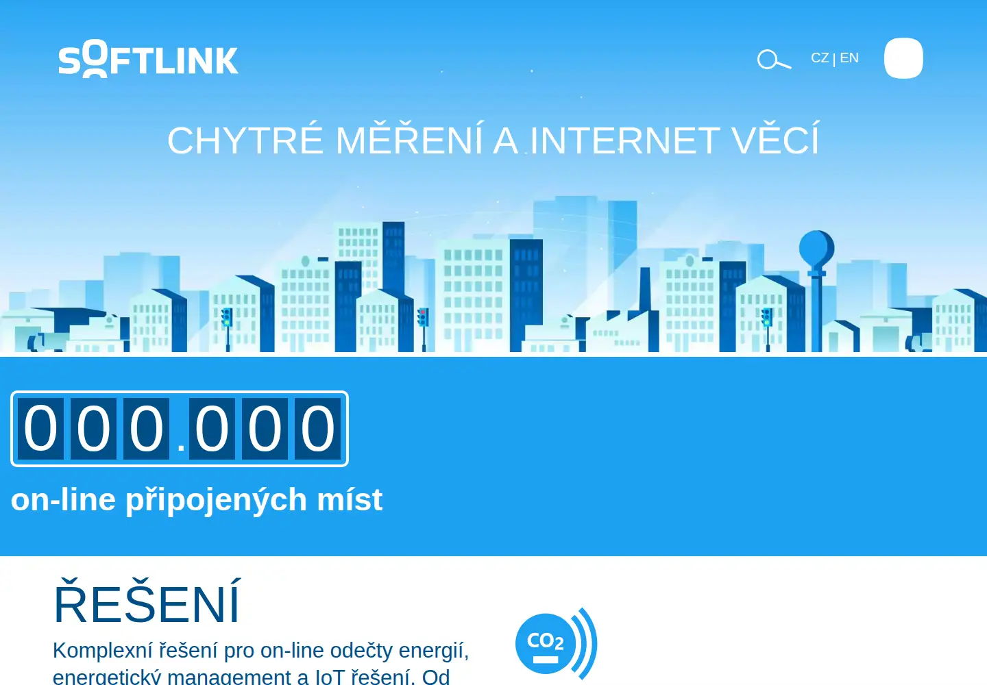 Captured homepage of softlink.cz in the current scan