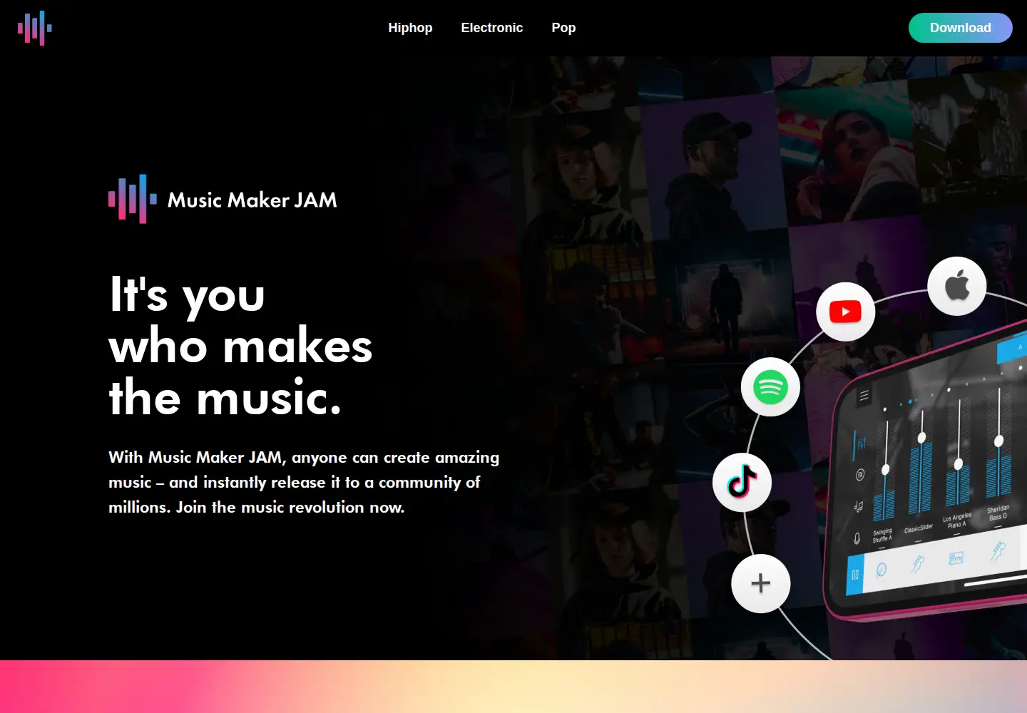 Screenshot of musicmakerjam.app