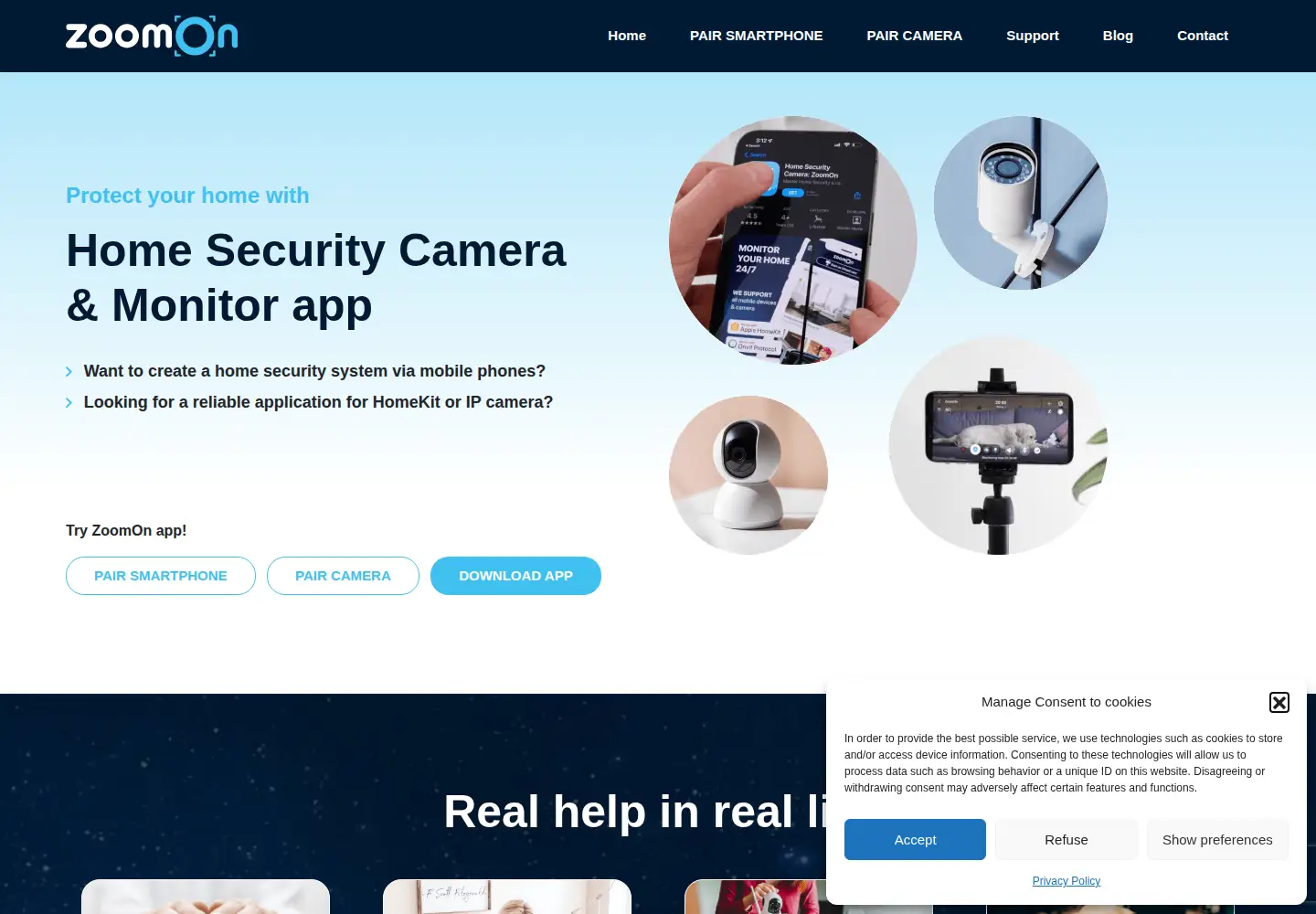 Screenshot of zoomon.camera