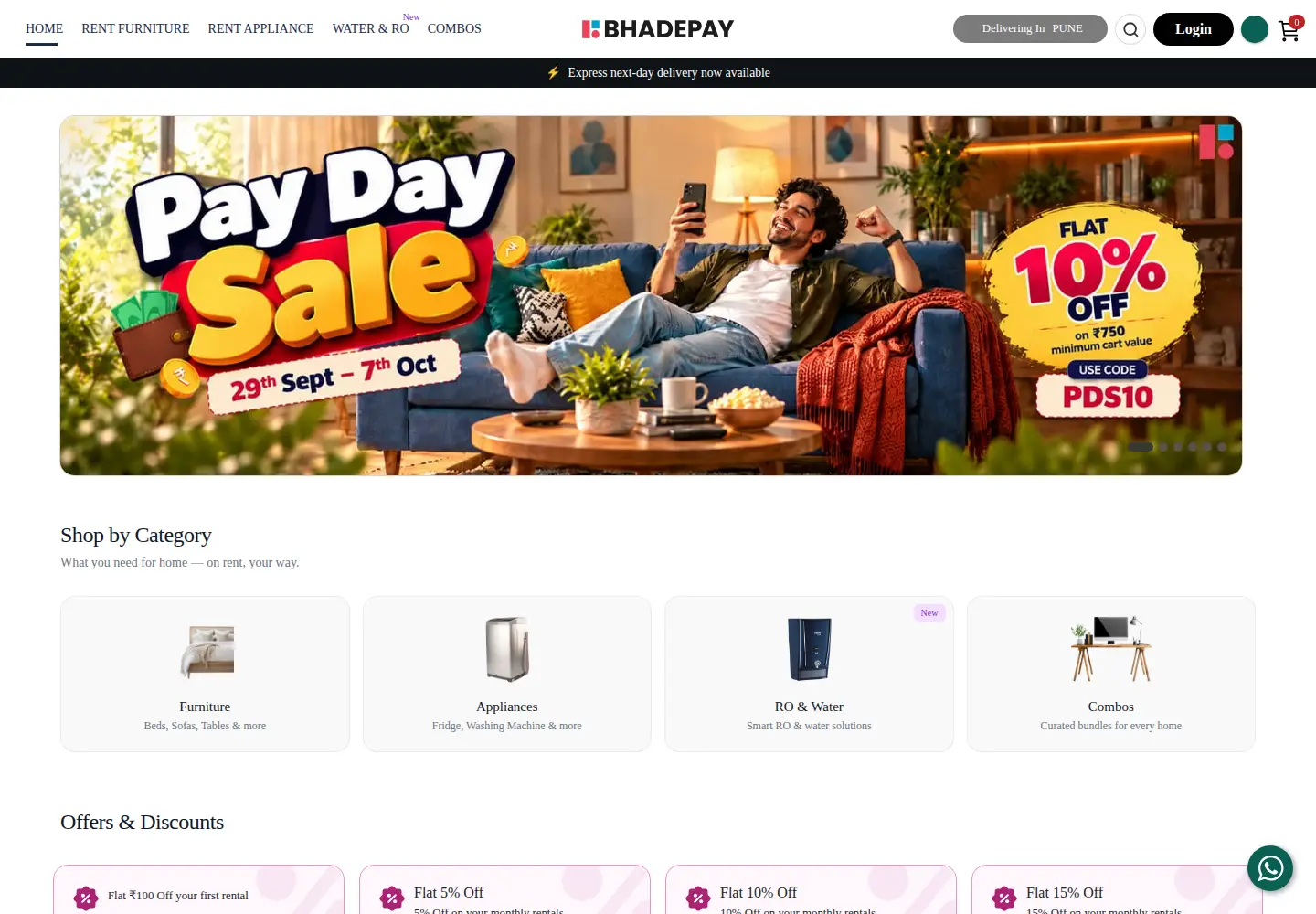 Screenshot of bhadepay.com