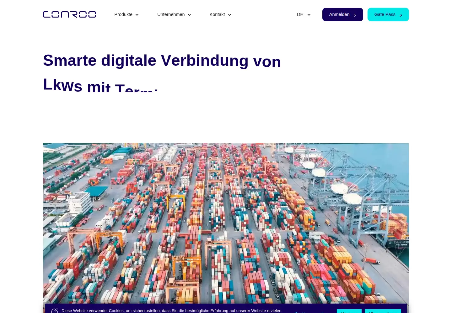 Captured homepage of conroo.com in the current scan