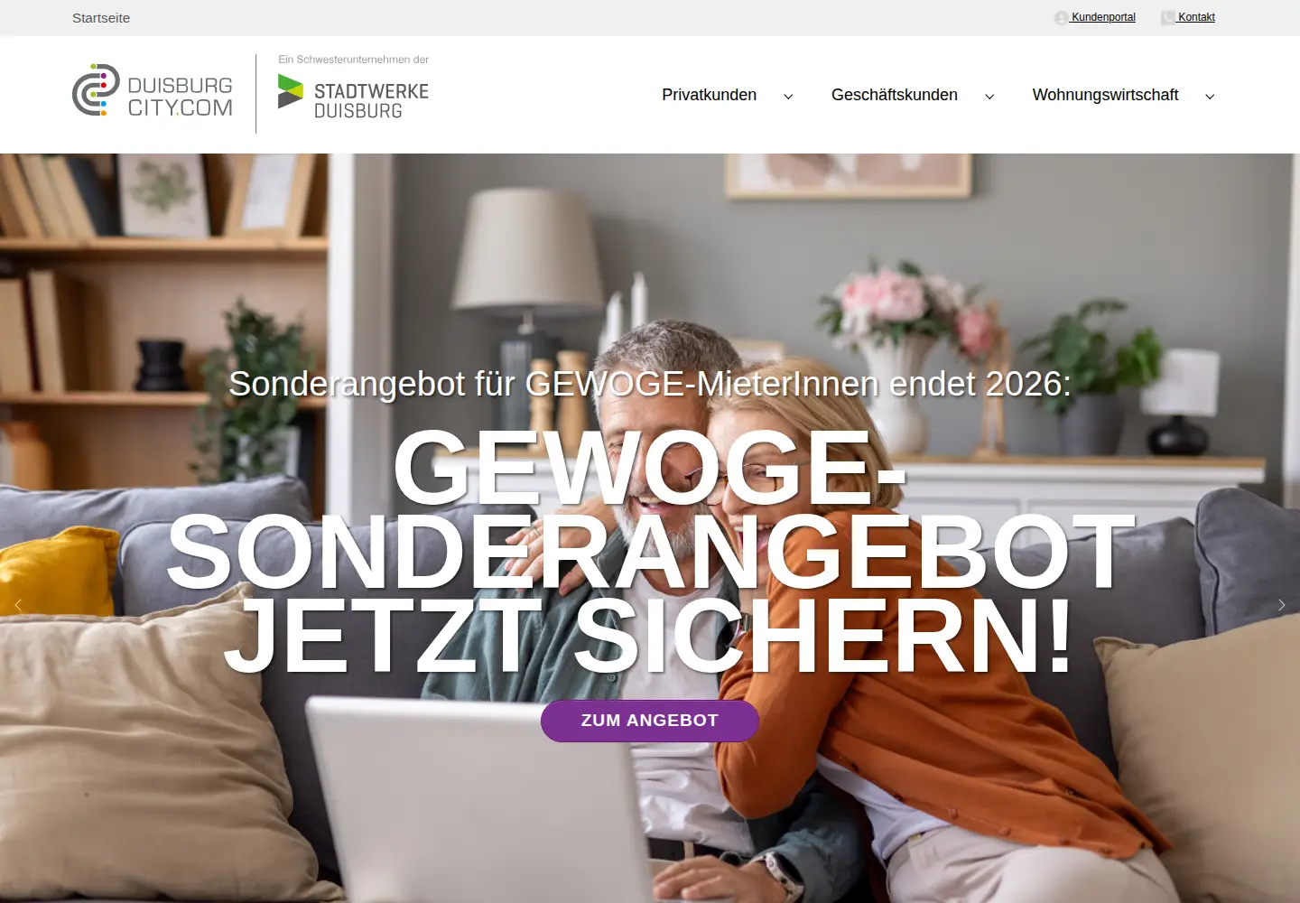 Captured homepage of duisburgcity.com in the current scan