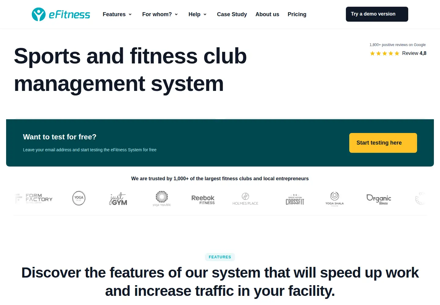 Screenshot of efitness.com