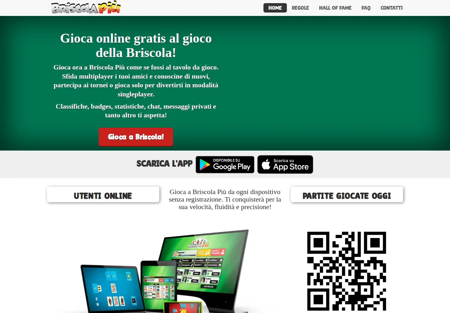 Captured homepage of briscolapiu.it in the current scan