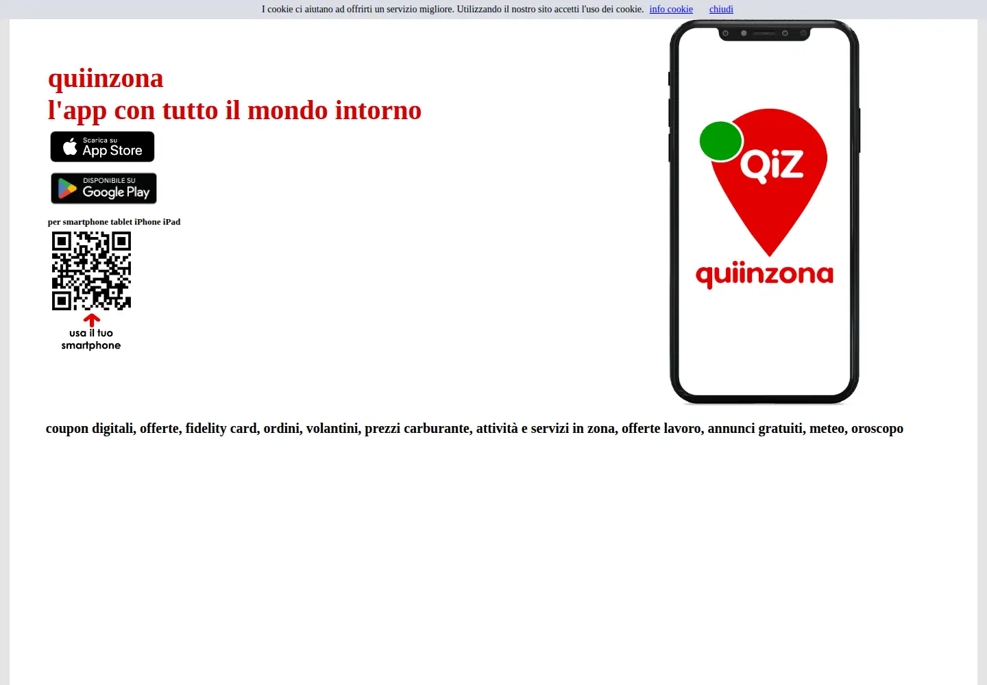 Screenshot of quiinzona.it