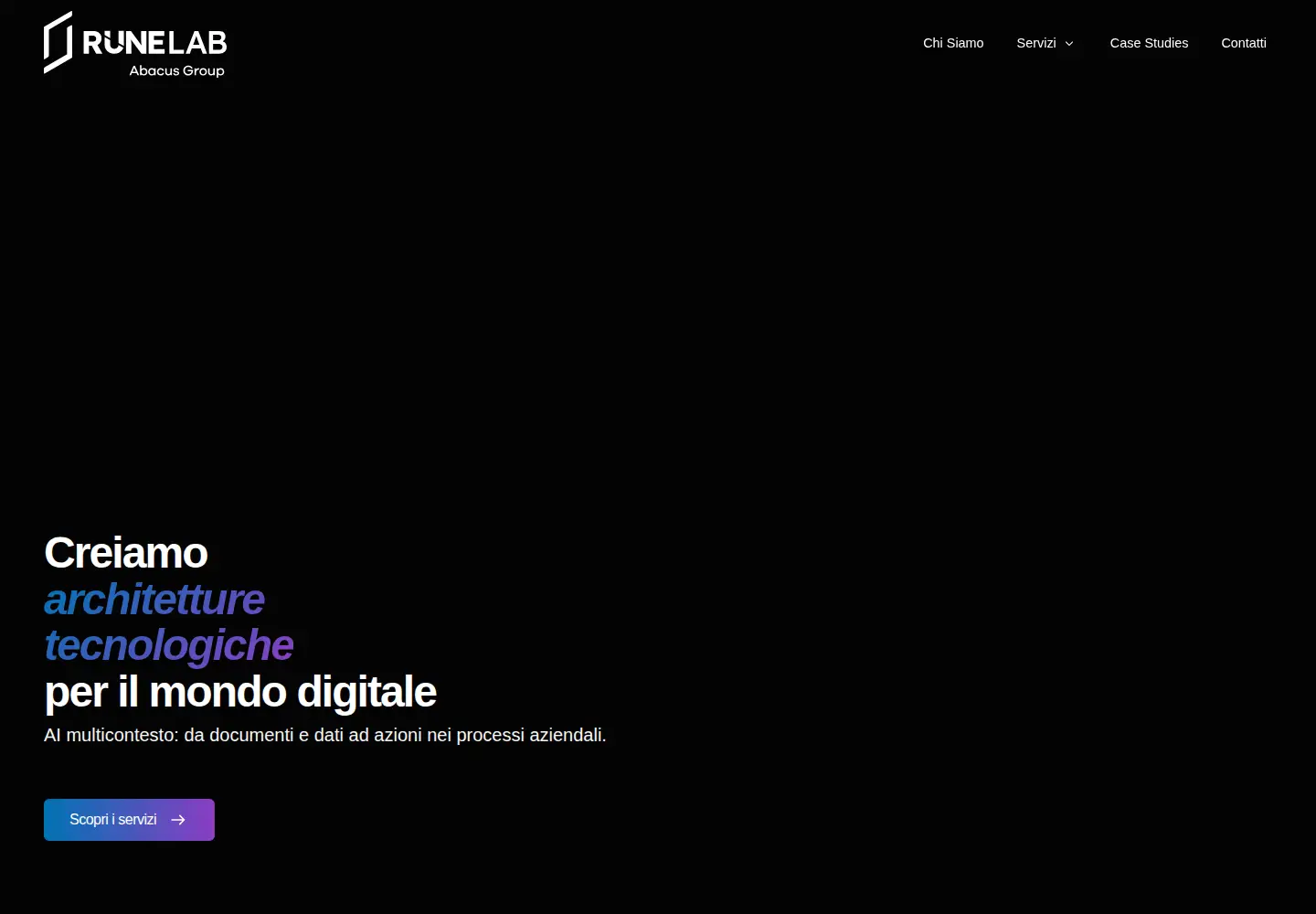 Captured homepage of runelab.it in the current scan