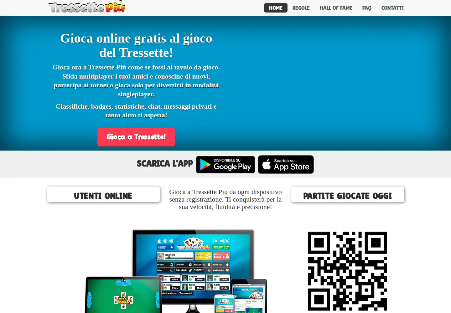 Screenshot of tressettepiu.it