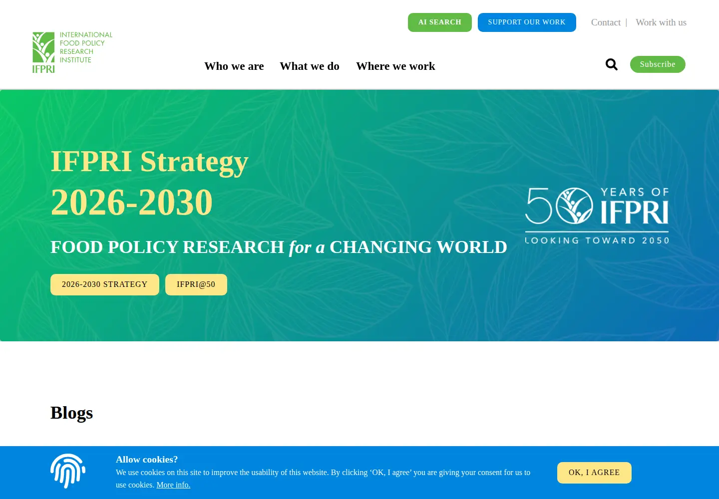 Screenshot of ifpri.org