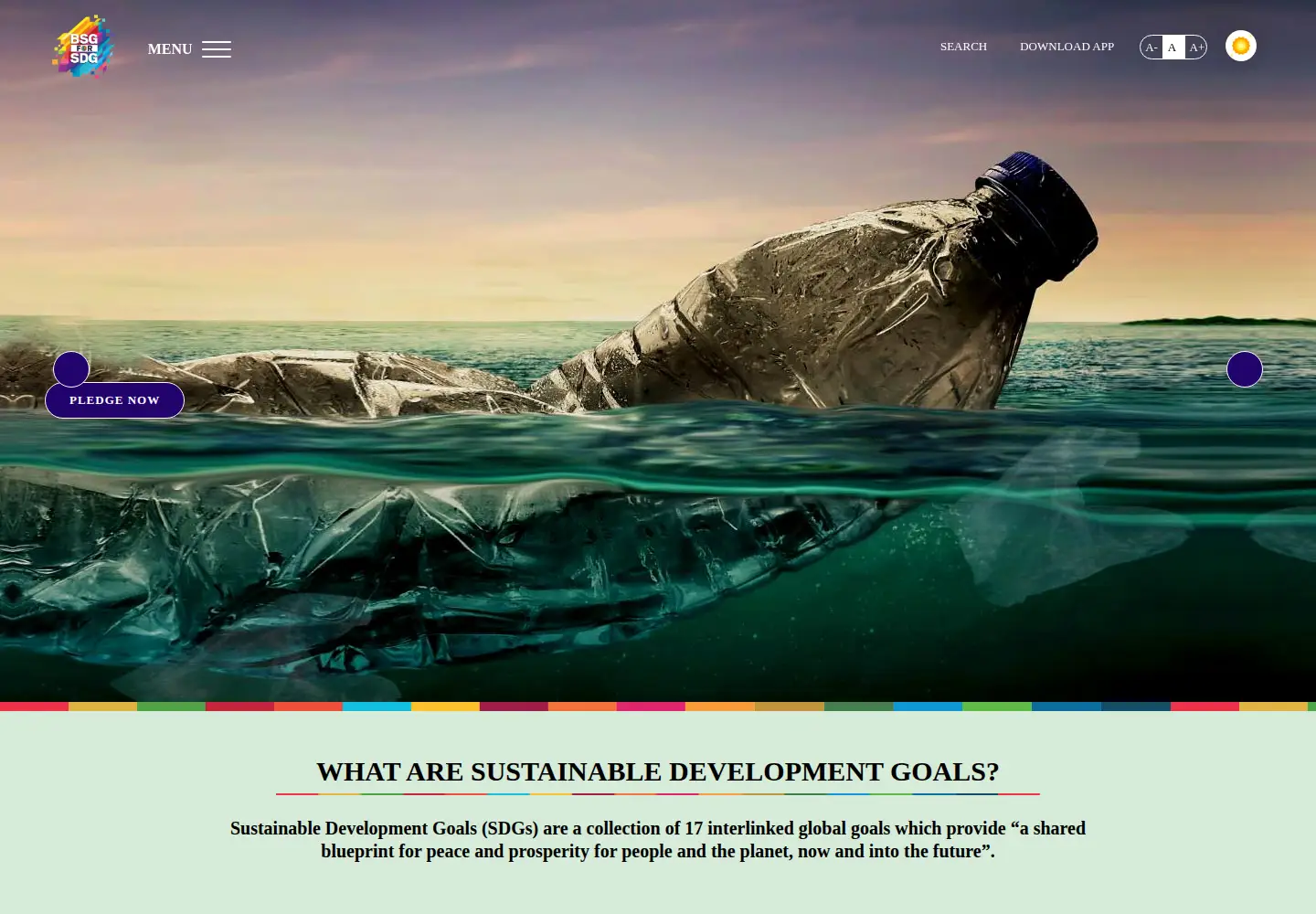 Screenshot of bsgforsdg.org