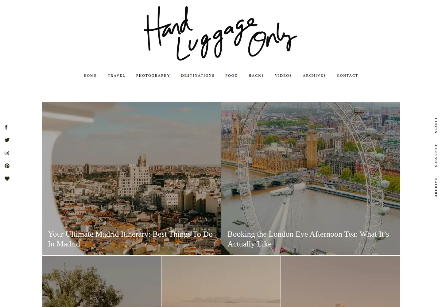 Screenshot of handluggageonly.co.uk