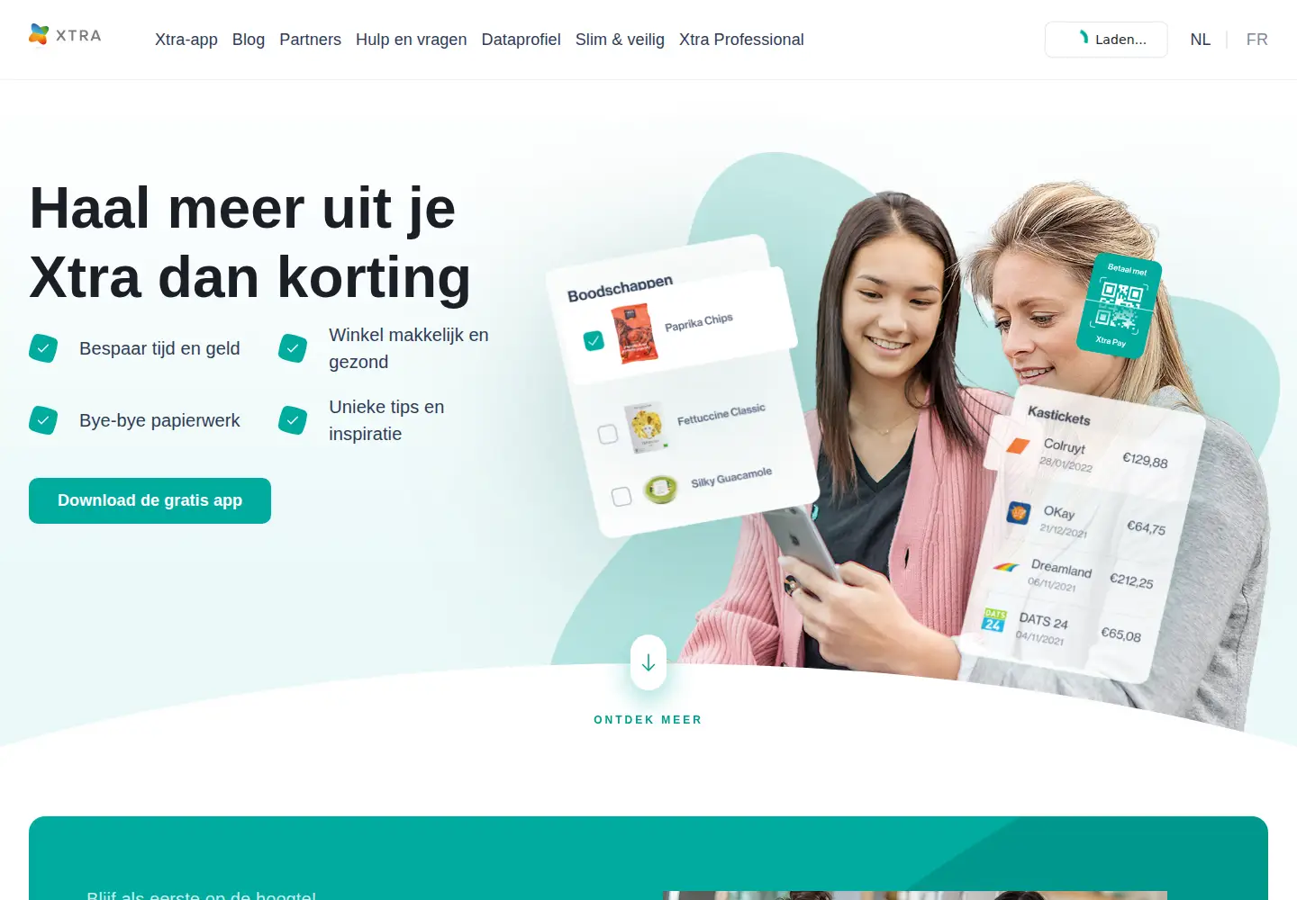 Captured homepage of mijnxtra.be in the current scan