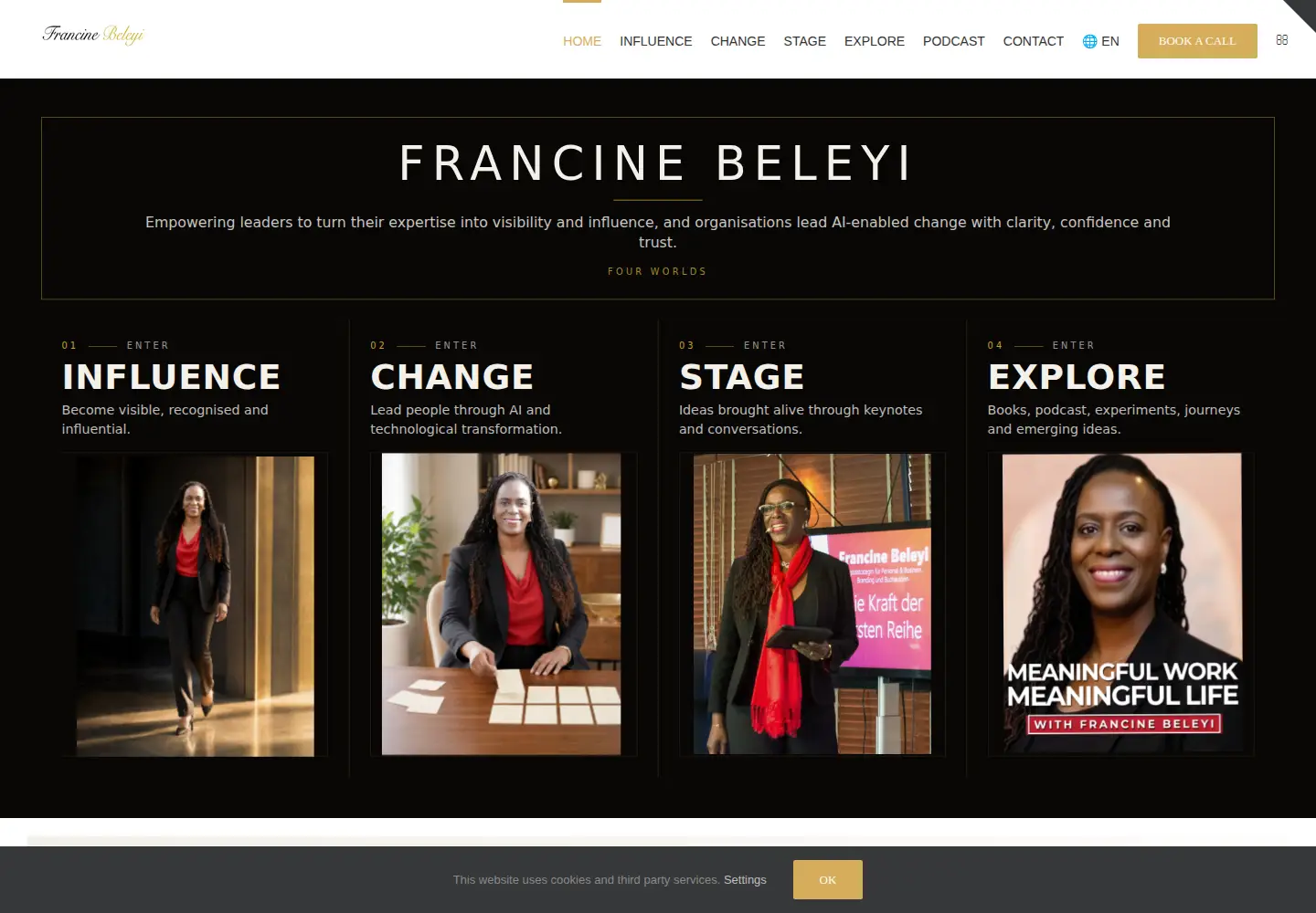 Screenshot of francinebeleyi.com