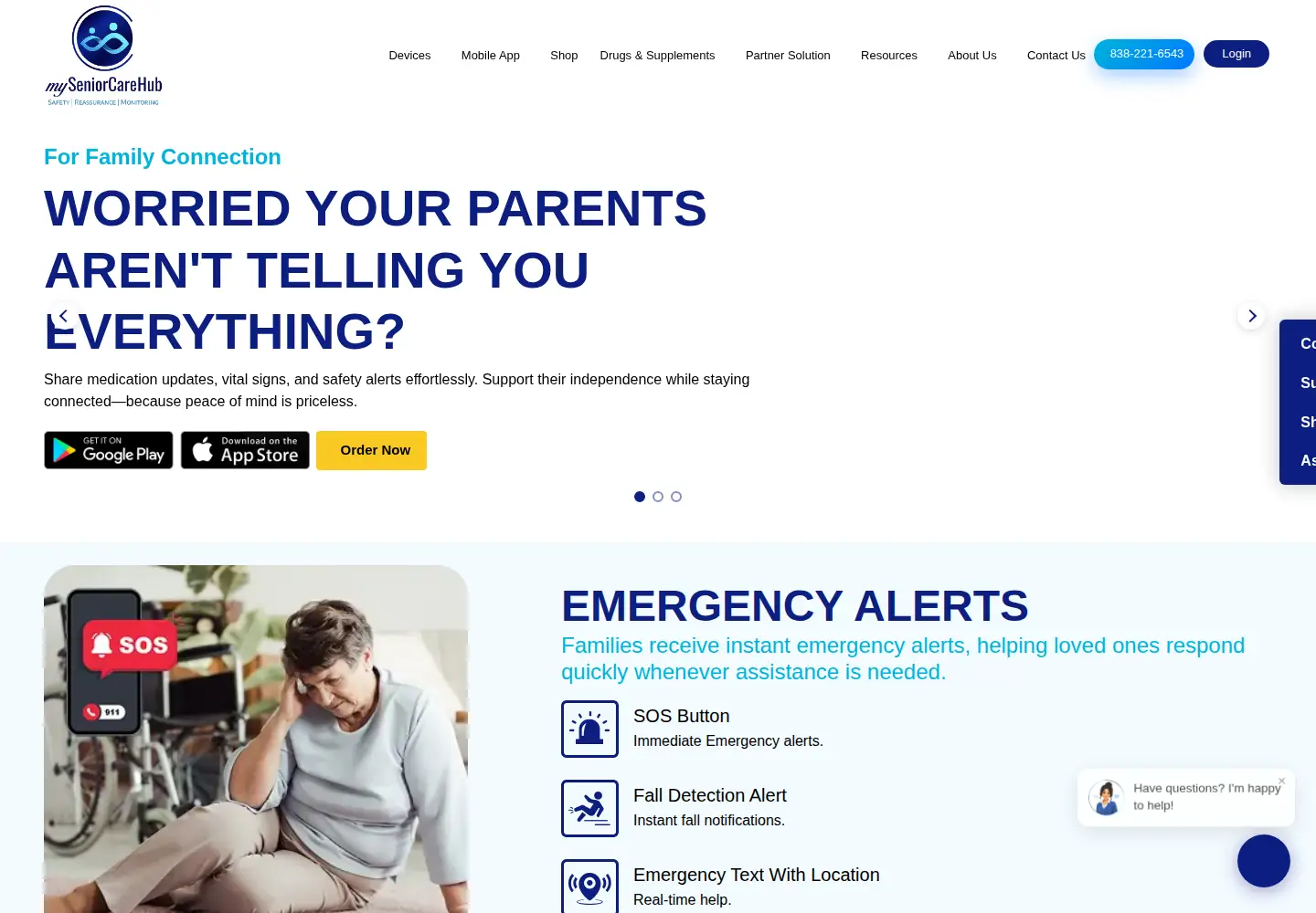 Screenshot of myseniorcarehub.com