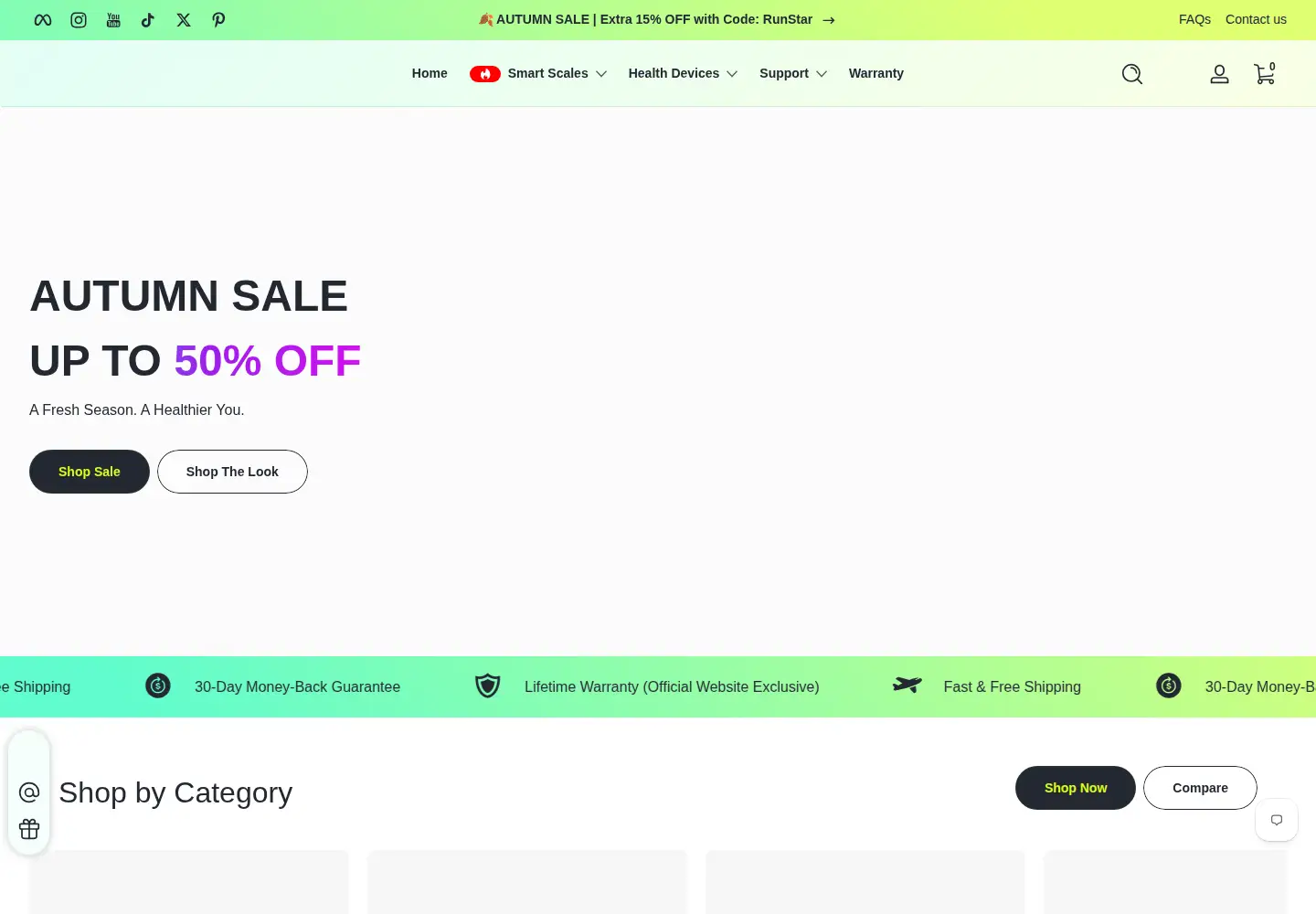 Screenshot of runstar.com