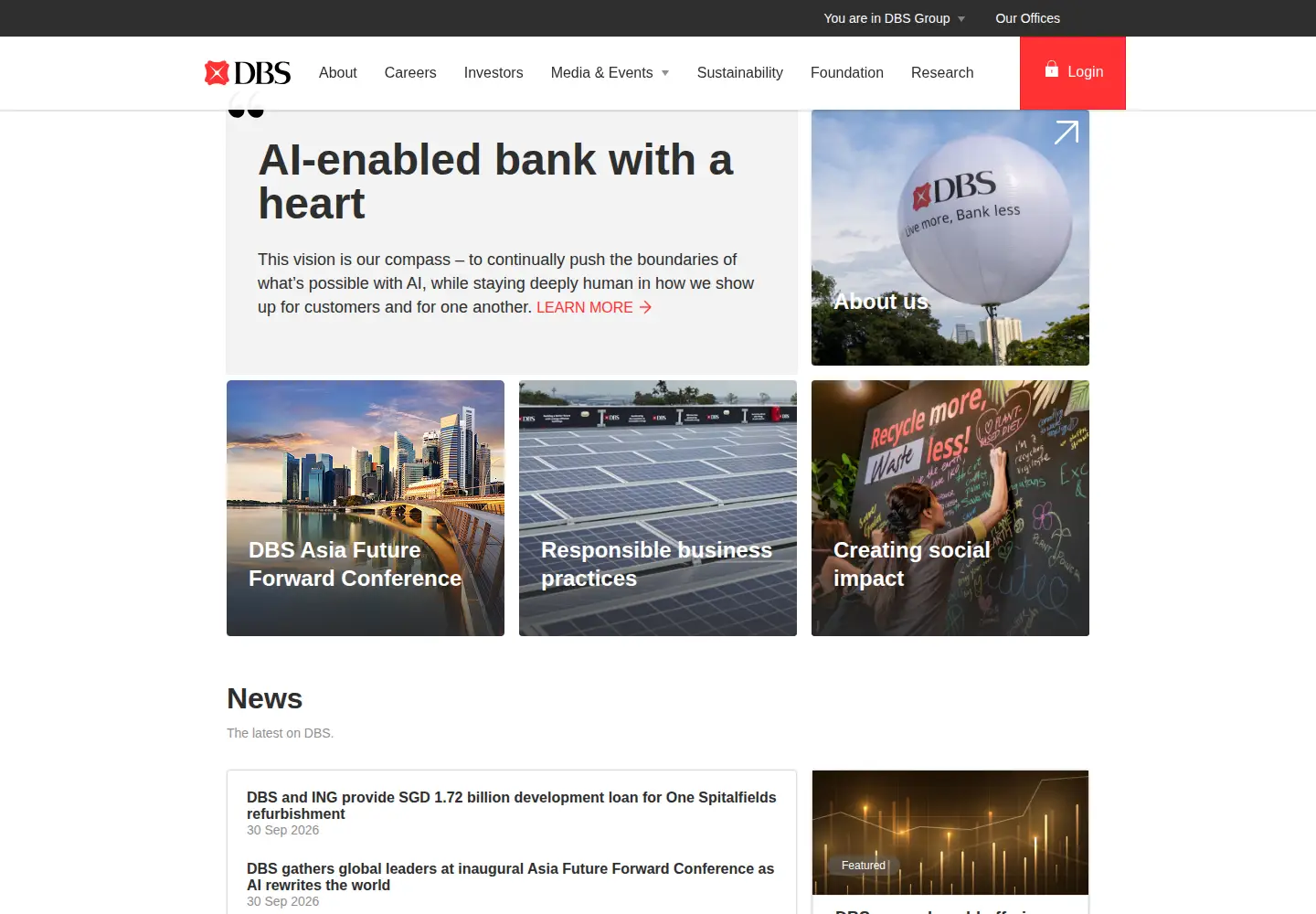 Screenshot of dbs.com