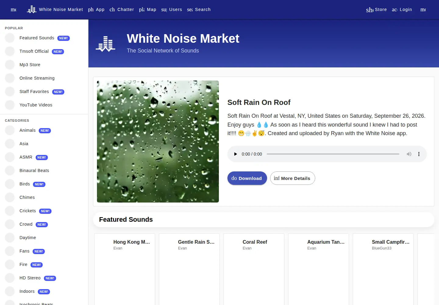 Screenshot of whitenoisemarket.com