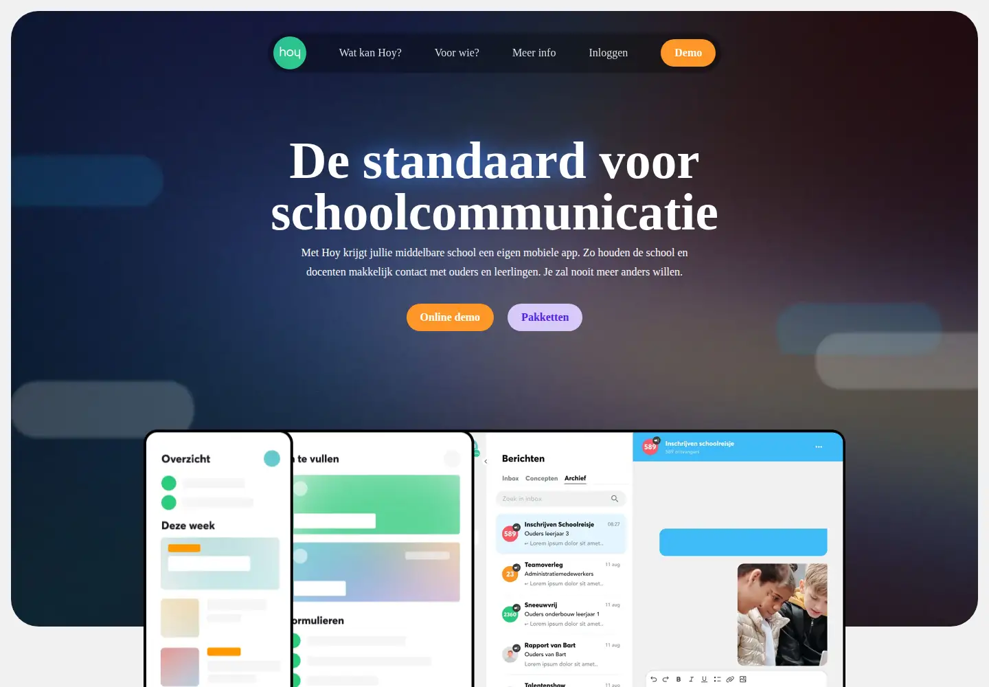 Captured homepage of hoyapp.nl in the current scan