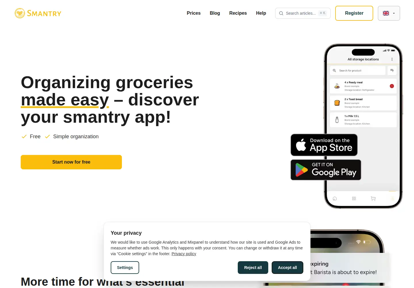 Screenshot of speisekammer.app