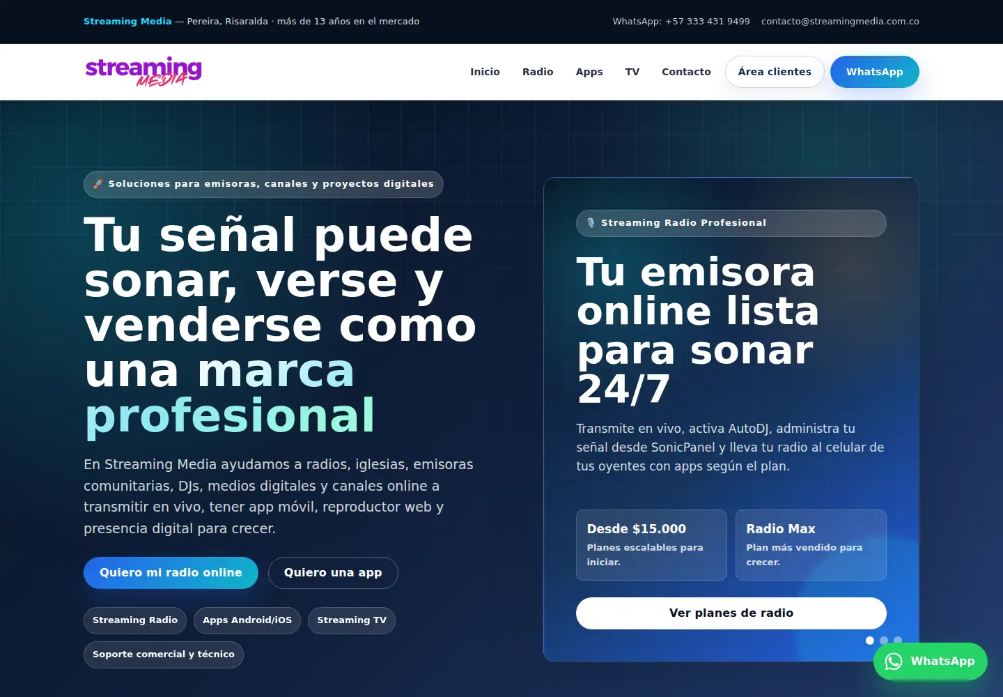 Screenshot of streamingmedia.com.co