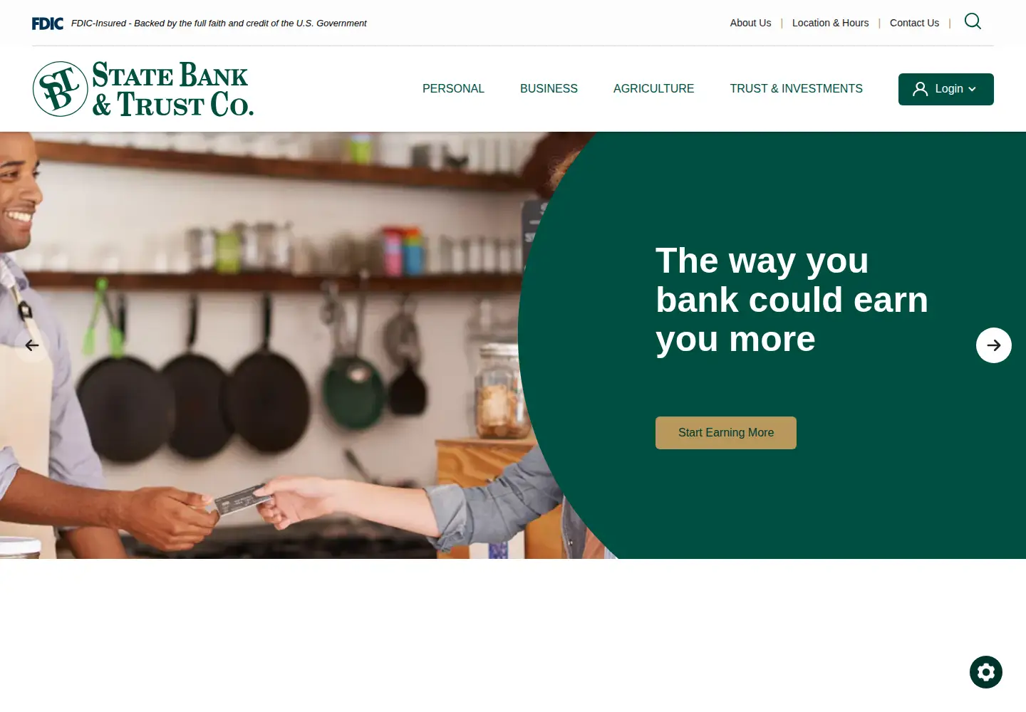 Captured homepage of banksbt.com in the current scan