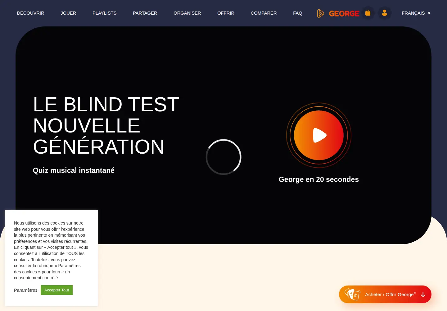 Screenshot of georgequiz.com