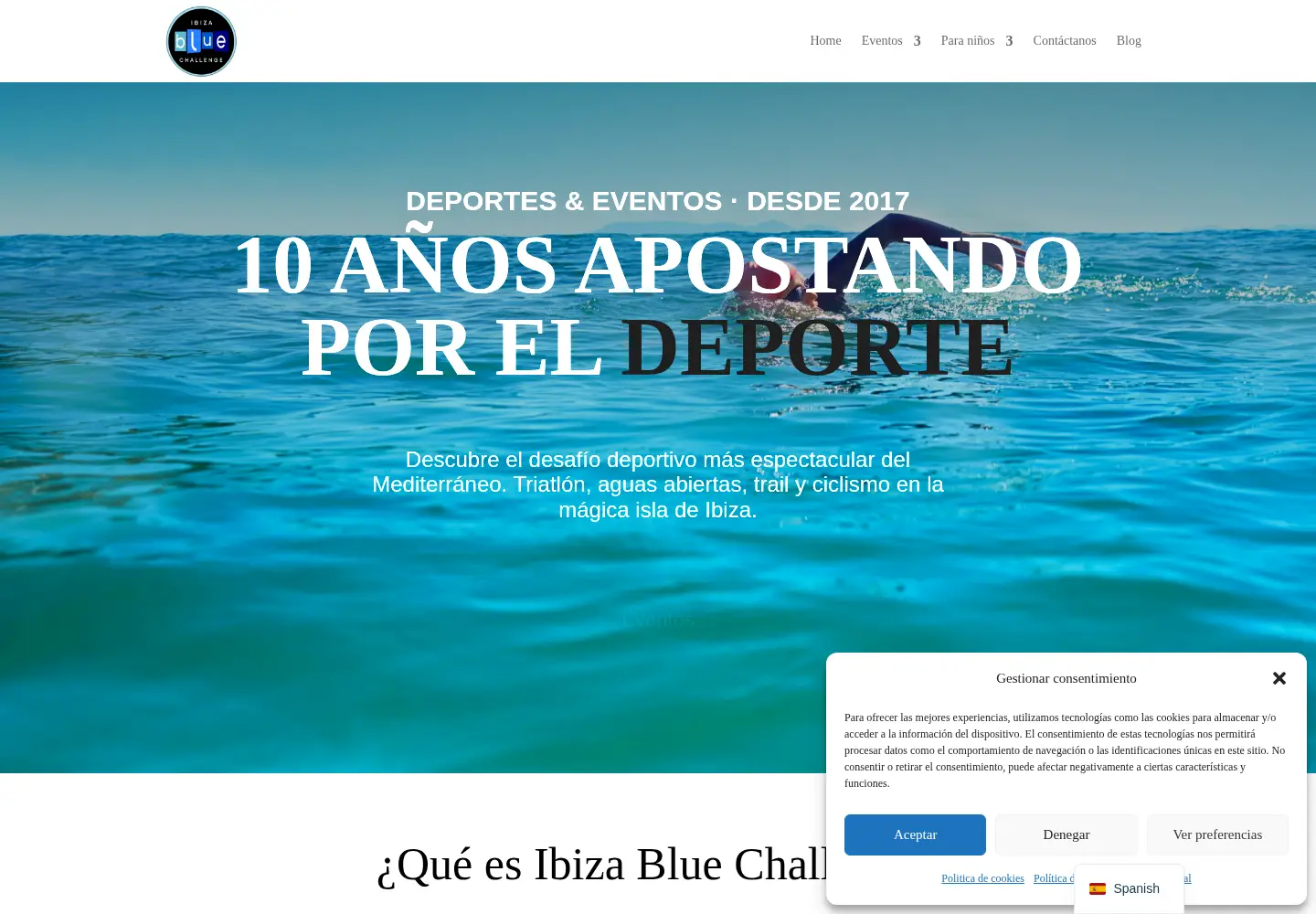 Screenshot of ibizabluechallenge.com