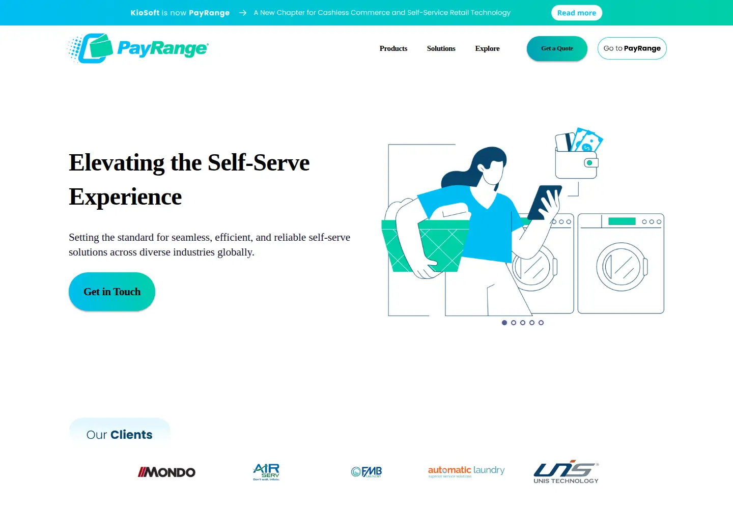 Captured homepage of kiosofttechnologies.com in the current scan