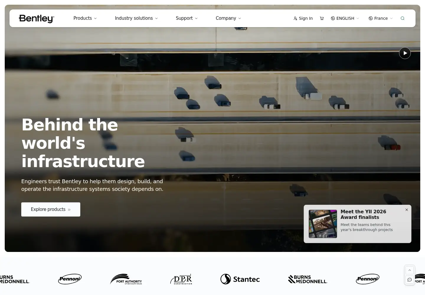 Screenshot of bentley.com