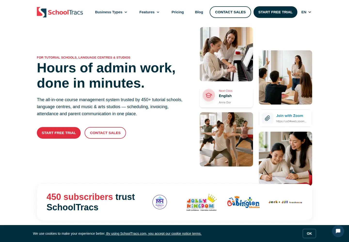 Screenshot of schooltracs.com