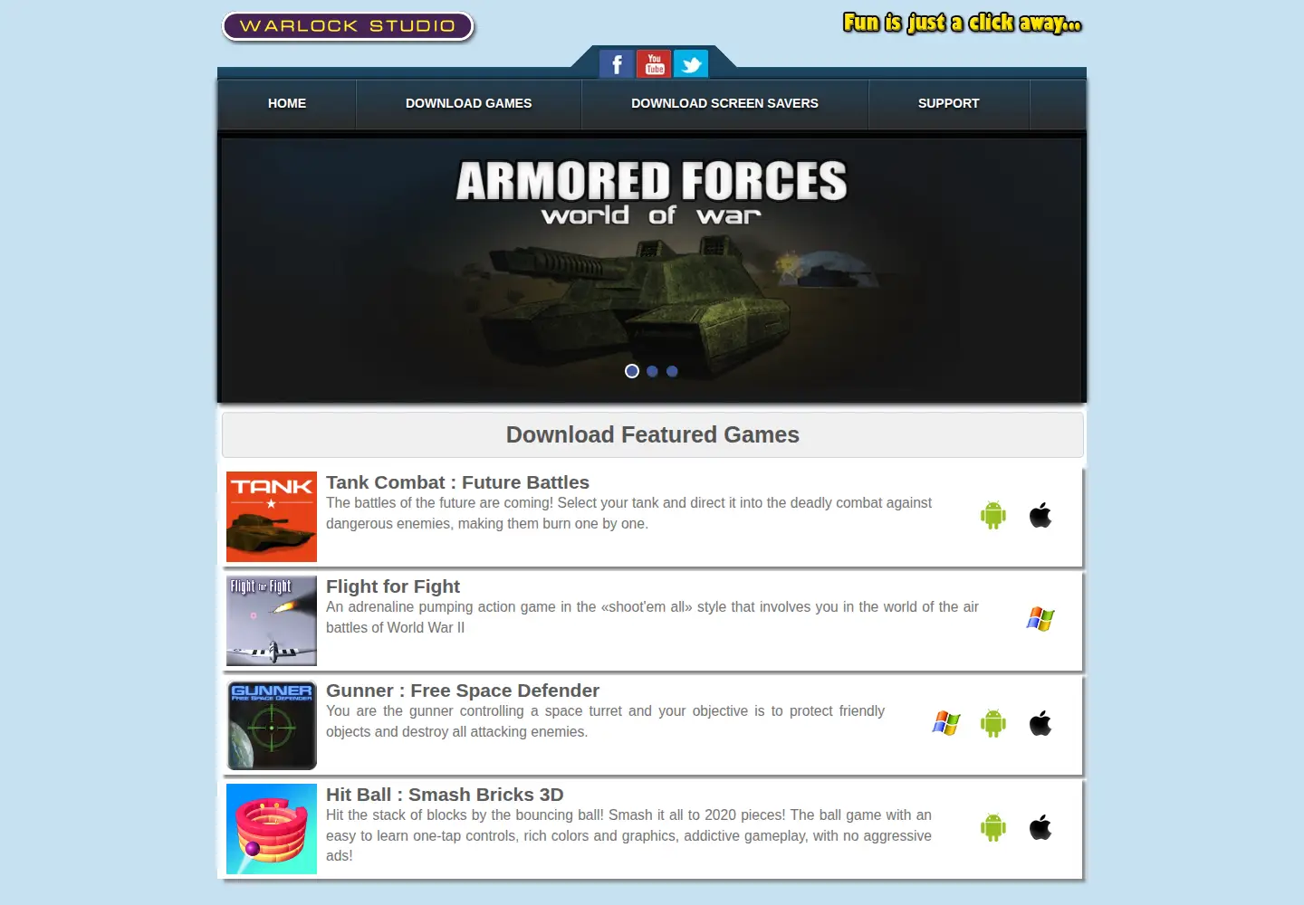 Screenshot of warlockstudio.com