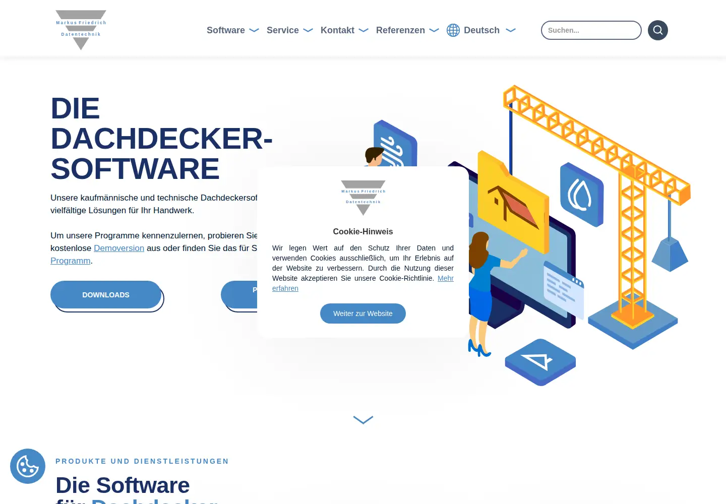 Screenshot of mf-dach.de